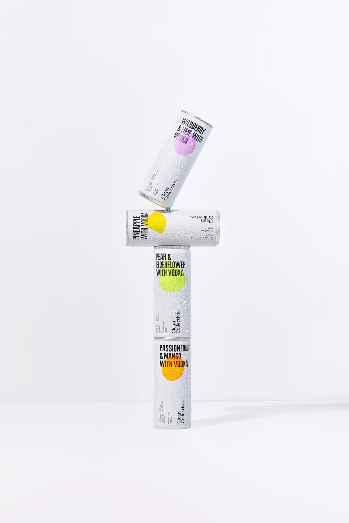Stack of Clean Collective cans